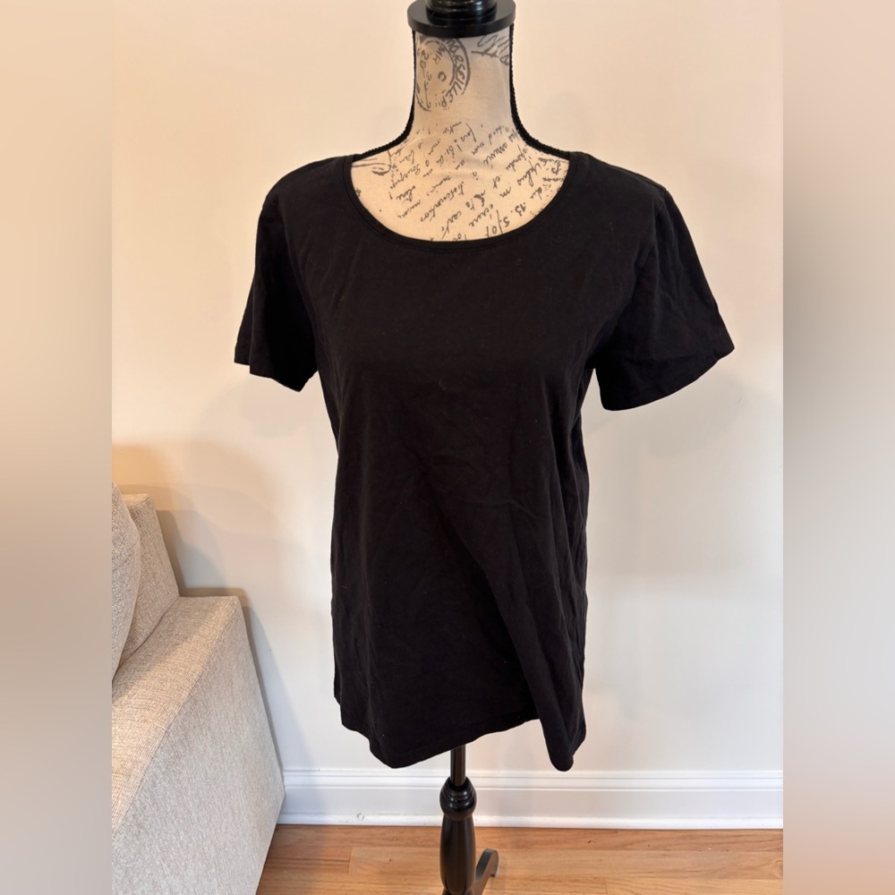 Mika Jaymes black 100% cotton womens tshirt size large